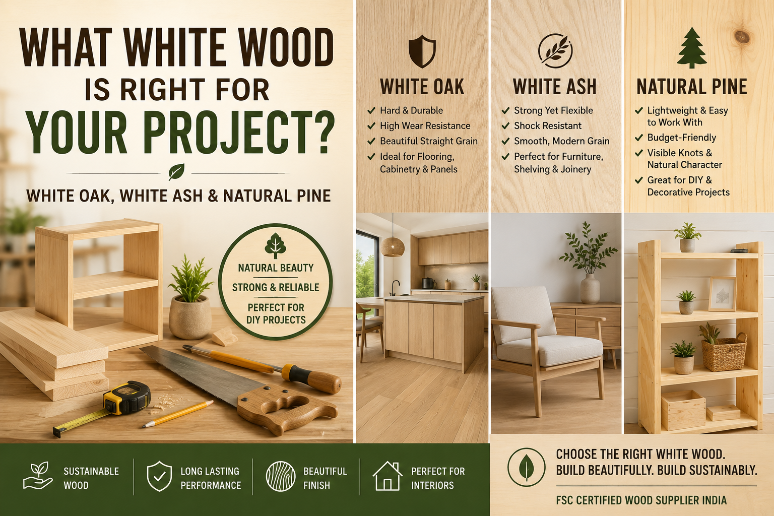   Best White Wood To Choose For DIY Projects 